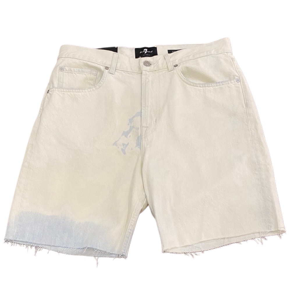 7 FOR ALL MANKIND COOPER J SHORT IN BLEACHED CLOUDY - 32